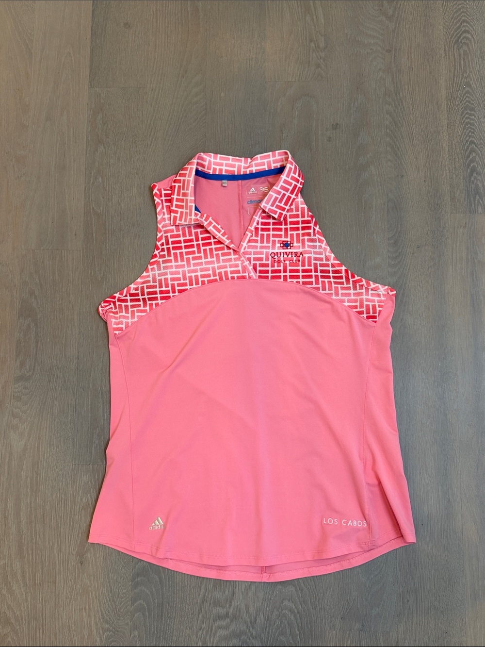 Quivira Golf Club adidas Women’s Pink Sleeveless Golf Polo Tank Top,M/L like new